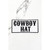 Black Cowboy Hat Embroidered Patch