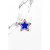Red White Blue Star Embroidered Patch