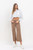 High Rise Crop Wide Leg Jeans - Chocolate Malt
