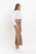 High Rise Crop Wide Leg Jeans - Chocolate Malt