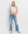 High Rise Distressed Slim Wide Jeans | Joysome