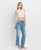 High Rise Distressed Slim Wide Jeans | Joysome