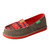 YOUTH SLIP ON MOCCASINS - RED MULTI YCL0002