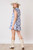 Western Print Sleeveless Mini Dress - Blue