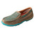 WOMENS SLIP ON DRIVING MOCCASINS - BOMBER/TURQUOISE WDMS006