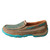 WOMENS SLIP ON DRIVING MOCCASINS - BOMBER/TURQUOISE WDMS006