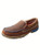 WOMENS SLIP ON DRIVING MOCCASINS - SLIP OILED SADDLE/BLUE WDMS004