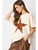 Half Sleeve Top with Washed Star - Cream