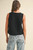 Tied Front Knitted Vest - Black