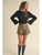 Ribbed Long Sleeve Knitted Top - Black