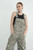 Leopard Print Slouchy Relax Fit Denim Overall