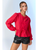 Red - Hailey Bow-Front Peplum Top