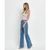 High Rise Raw Hem Wide A Line Jeans - LEGITIMATE