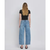 High Rise Barrel Leg Jeans - TINGLE