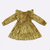Golden Velvet Ruffle Girls Dress