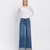 High Rise Cuffed Panel Baggy Wide Jeans - SHINE