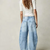 Slouchy Curved Leg Shape Barrel Jeans - LIGHT BLUE