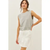Sweater Tank Top with Back Contrast Bow - Grey/Cream