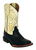 Kids Cowhide Black S-Toe
