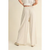 Cotton Linen Smocked Waist Pants with Tassel - Oatmeal