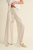 Cotton Linen Smocked Waist Pants with Tassel - Oatmeal