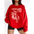 Cowgirl Era Western Graphic Sweatshirt - Red