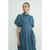 Button Front Pleated Shirts Midi Dress
