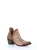LD BROWN STUDS & FRINGES BOOTIE ROUND TOE Q0143
