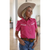 Hot Pink Short Sleeve Pearl Snap Western Blouse