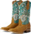 TN HONEY/TURQUOISE EMBROIDERY SQ. TOE J7101