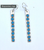 Navajo Handmade Kingman Turquoise Earrings-Rick Enriquez