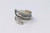 Navajo Handmade Sterling Silver Feather Adjustable Ring - Chester Charley