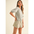 Puff Short Sleeve Button Down Knit Cardigan - Heather Grey