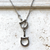 Horse Bit Necklace Equestrian Jewelry, Derby Stirrup SILVER