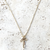 Melted Droopy Ribbon Bow Charm Necklace Trendy