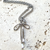 Melted Ribbon Bow Charm Necklace Jewelry Trendy Silver