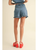 Ruffled Bottom Denim Shorts