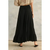 Wide Leg Ruffled Bottom Detail Pants - BLACK