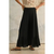 Wide Leg Ruffled Bottom Detail Pants - BLACK
