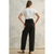 Twofer Jumpsuit - BLACK/WHITE
