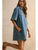 V-Neck Denim Tunic Dress - Denim