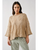 Oversize Washed Cable Sweater - Camel