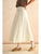 Mini Pleat Detailed Long Skirt - Cream
