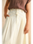 Mini Pleat Detailed Long Skirt - Cream