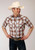 MENS S/S SHIRT SNAP WOVEN PLAID 01020 BUTTERSCOTCH, LT BU, & CREAM PLD 1-002-0101-3055
