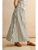 Button Front Striped Long Skirt - Cream/Navy