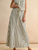 Button Front Striped Long Skirt - Cream/Navy