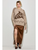 Horse Printed Knit Sweater - TAUPE