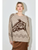 Horse Printed Knit Sweater - TAUPE