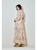 Cowboy Print Deep V-Neck Long Sleeve Midi Dress - TAUPE MULTI